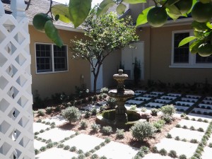 Newly enclosed courtyard